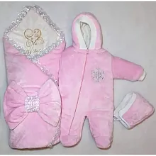 Комплект на виписку з 3 предметів My Baby Рожевий