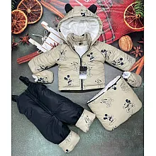 Зимний комбинезон тройка Natalie Mickey Mouse Бежевый