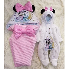 Демисезонный комплект на выписку ШкодаМода Minnie Mouse Розов