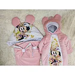 Демісезонний комплект на виписку ШкодаМода Minnie Персиковий