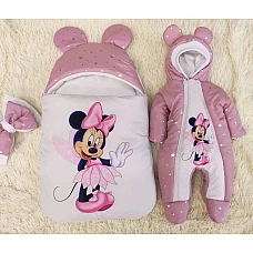 Комплект на виписку ШкодаМода Minnie Star Пудра
