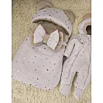 Комплект на виписку ШкодаМода Stars Білий з бежевим
