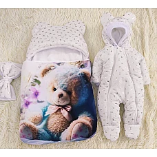 Комплект на виписку ШкодаМода Teddy Білий