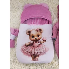 Конверт спальник для виписки ШкодаМода Teddy pink