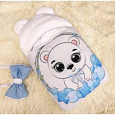 Конверт спальник для виписки  ШкодаМода Sleeping teddy white