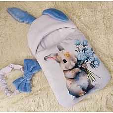 Конверт спальник для виписки ШкодаМода Bunny blue