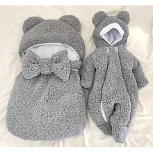Комплект на виписку ШкодаМода Ведмедик Teddy Сірий