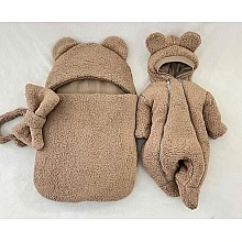Комплект на выписку ШкодаМода Мишка Teddy Темно-бежевый 