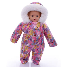 Детский зимний комбинезон Babykroha Человечек (цветной) Розов
