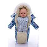 Детский зимний комбинезон Babykroha Человечек (цветной) Синий с зайкой