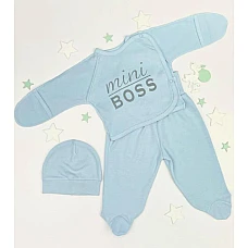 Дитячий комплект для новонародженого Lari Mini Boss Блакитний