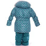 Дитячий зимовий костюм-комбінезон для дівчаток Babykroha Класика Зелений в горошок