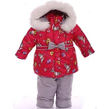 Дитячий зимовий комбінезон Babykroha Євро Червоний з зайчиком