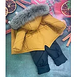 Дитячий зимовий комбінезон Natalie Arctic Гірчичний з чорним