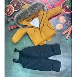 Дитячий зимовий комбінезон Natalie Arctic Гірчичний з чорним