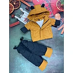 Дитячий зимовий костюм-комбінезон Natalie Sport Гірчичний з чорним