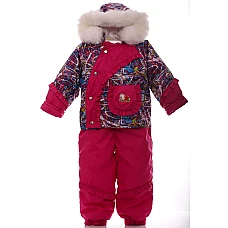 Дитячий зимовий комбінезон Babykroha Рюша Малиновий