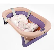 Дитяча складана ванночка з вкладишем і термометром Bimbo BM-3