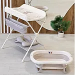 Пеленальний столик з ванночкою El Camino ME 1232 Cool Gray