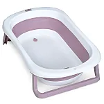 Дитяча складана ванночка з вкладишем і термометром EL Camino ME 1151 Plus Lilac