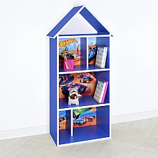 Дерев'яний будиночок-полиця H 2020-21-1 Hot Wheels Синій