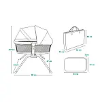 Ліжко 3 в 1 Lionelo Malin Grey Stone