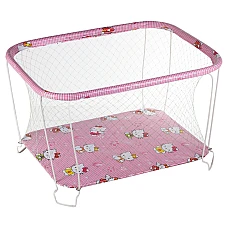 Манеж Qvatro Classic-01 крупная сетка Розовый (Hello Kitty)
