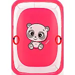 Манеж Qvatro LUX-02 мелкая сетка Розовый (Panda)