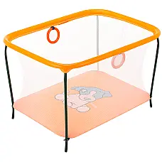 Манеж Qvatro LUX-02 мелкая сетка Оранжевый (Dog)