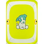 Манеж Qvatro LUX-02 дрібна сітка Жовтий (Dog)
