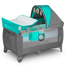 Манеж-ліжко Lionelo Sven Plus Turquoise/Grey