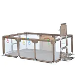 Игровой манеж с баскетбольным кольцом и футбольными воротами Bambi MR 1338-BG Бежевый