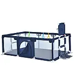 Игровой манеж с баскетбольным кольцом и футбольными воротами Bambi MR 1338-BL Синий