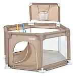 Игровой манеж с баскетбольным кольцом Bambi MR 1340-BG Бежевый