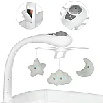 Приставне ліжко з функцією гойдання EL Camino DREAM ME 1223 White