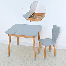 Столик со стульчиком и ящиком 04-025GREY-DESK Серый
