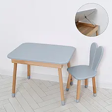 Столик со стульчиком и ящиком 04-027GREY-TABLE Серый