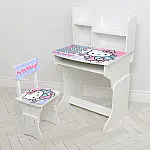 Дитяча парта з надбудовою та стільцем Vivast 904-142(UA) Hello Kitty