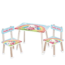 Столик з двома стільцями M 501-34 Hello Kitty