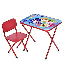 Складной столик со стульчиком Baby Shark Bambi M 5960-3 Красн