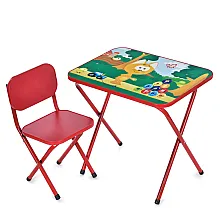 Складной столик со стульчиком Кот Bambi M 5968-3 Красный