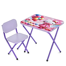 Складаний стіл зі стільцем Hello Kitty Bambi M 5969-9 Фіолето