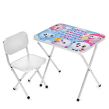 Складаний стіл зі стільцем Смішарики Bambi M 5971-1 Білий
