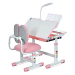 Детская парта со стулом и лампой Bambi M 6136-8 Розовый