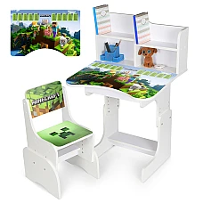 Дитяча парта з надбудовою та стільцем Minecraft Bambi N 2071-