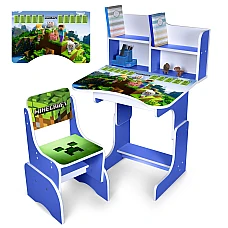 Дитяча парта з надбудовою та стільцем Minecraft Bambi N 2071-