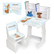 Дитяча парта з надбудовою та стільцем Оленятко Bambi N 2071-1
