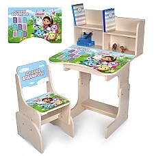 Детская парта с надстройкой и стулом Gabby's Dollhouse Bambi 