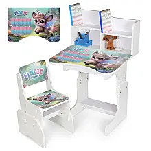 Детская парта с надстройкой и стулом Magic Animals N 2071-27-