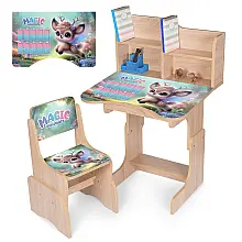 Дитяча парта з надбудовою та стільцем Magic Animals N 2071-27